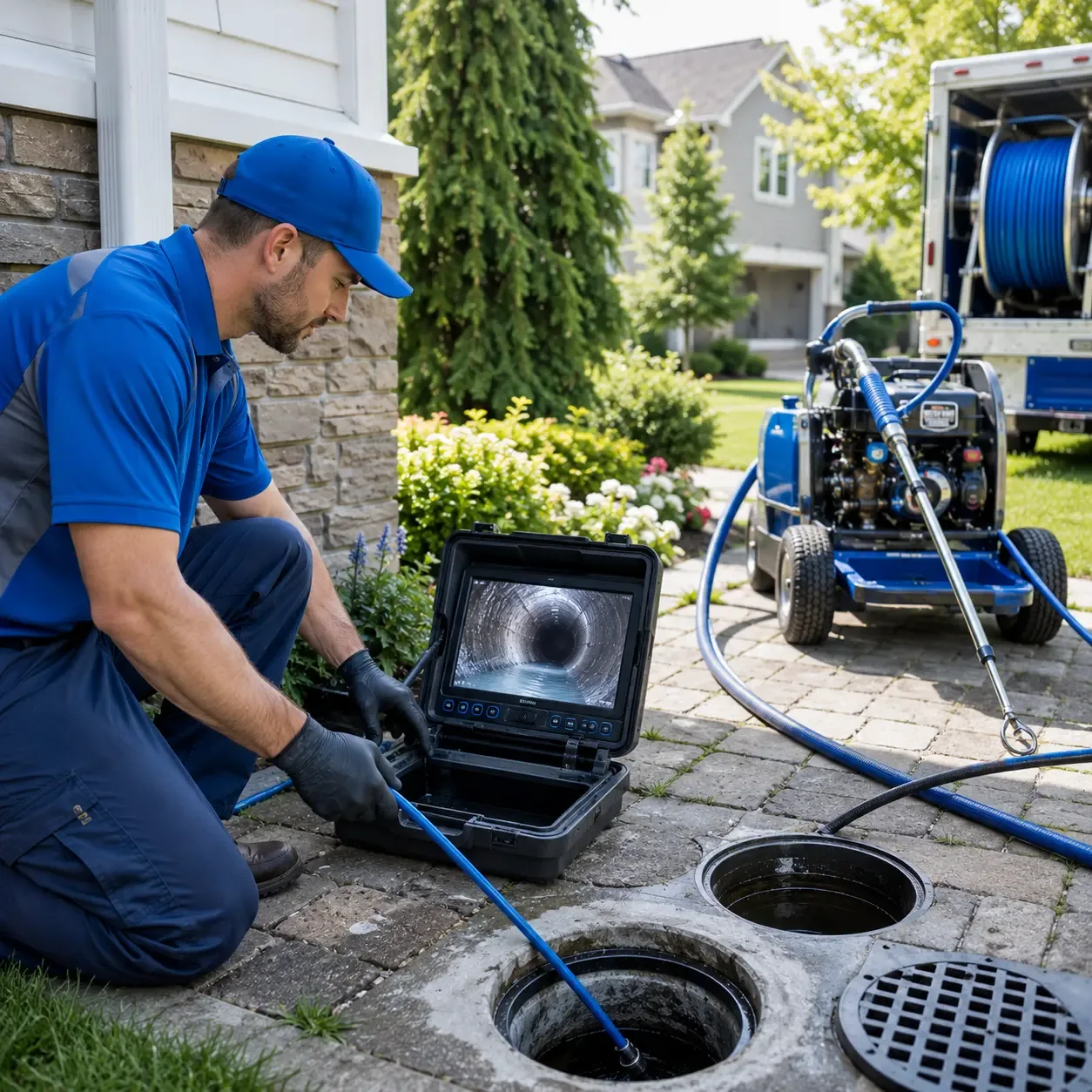 Outdoor drain cleaning professionals serving North Henderson, IL