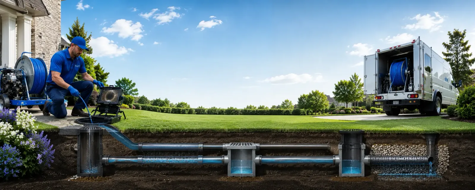 Outdoor drain cleaning information for North Henderson, IL
